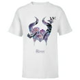thumbnail image 1 of Disney Maleficent: Mistress of Evil Floral Horns - Short Sleeve T-Shirt for Kids -Customized-White, 1 of 5