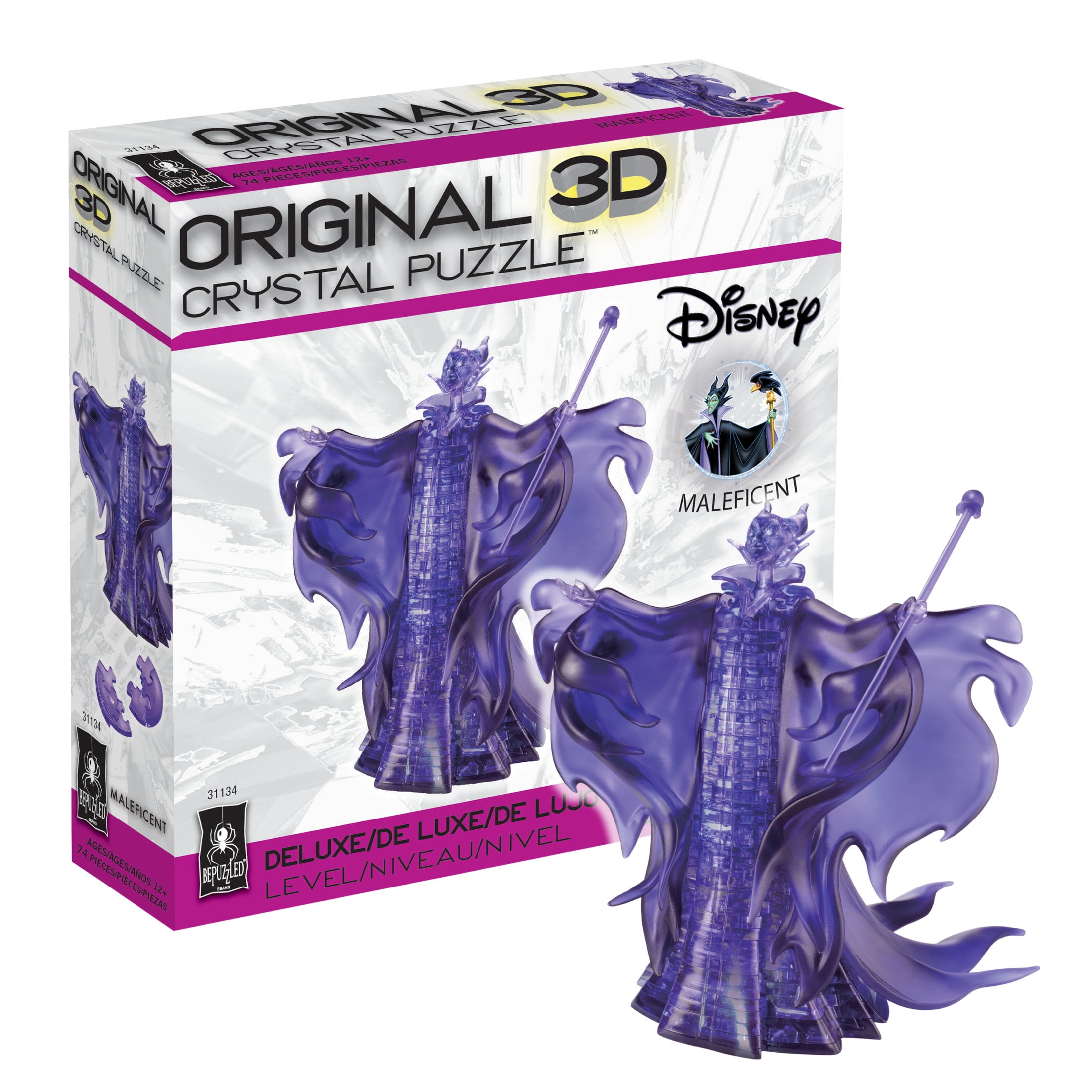 Disney Maleficent Purple 3D Crystal Puzzle with 74 Pieces