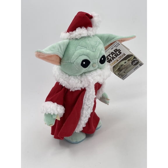 Disney Mandalorian 12 in Animated Waddler The Child Grogu Santa Suit Plush NWT