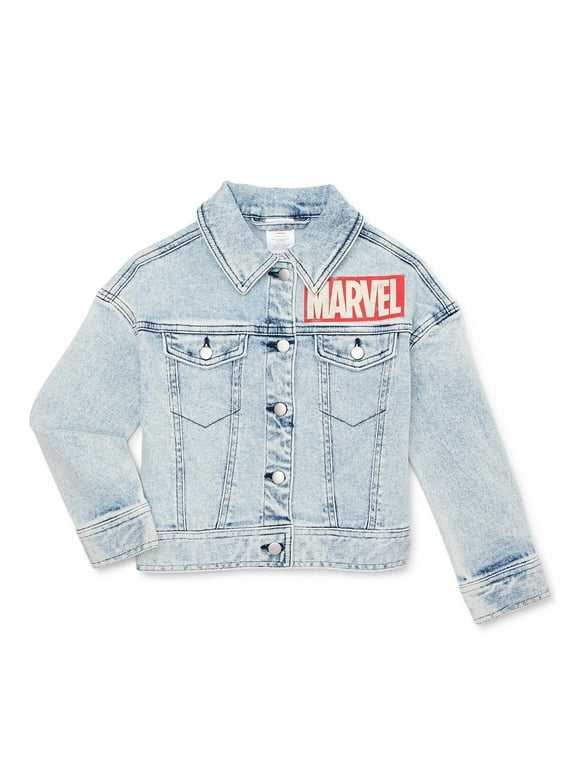 Disney Marvel Girls’ Denim Jacket, Sizes 4-16