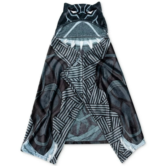 Disney Marvel The Black Panther Hooded Costume Soft Fleece Blanket Throw Wrap