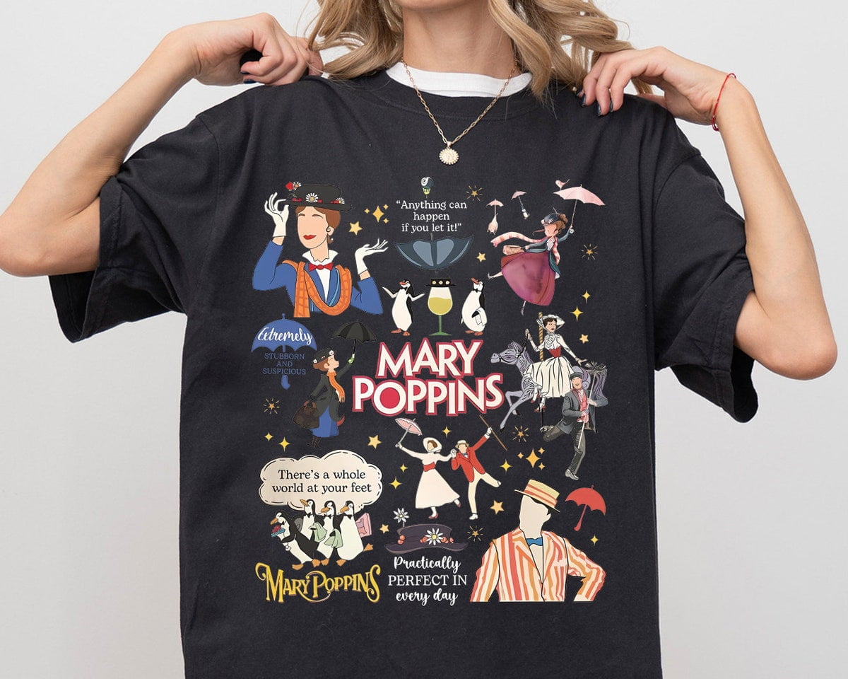 Disney Mary Poppins Feed the Birds Tuppence a Bag Est 1964 Shirt