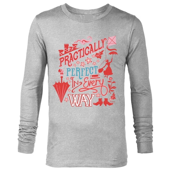 Disney Mary Poppins Practically Perfect In Every Way - Long Sleeve T-Shirt for Men – Customized-Athletic Heather