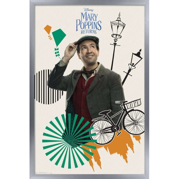 Disney Mary Poppins Returns - Jack Wall Poster, 14.725" x 22.375", Framed