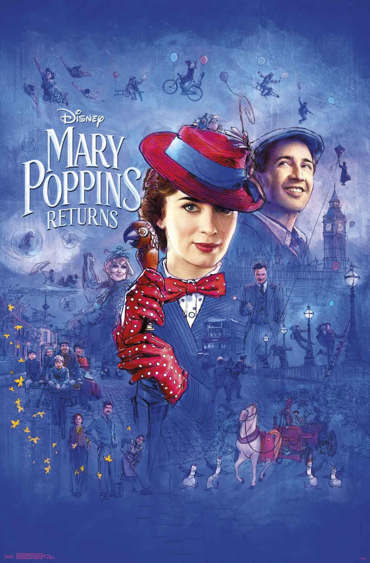 Disney Mary Poppins Returns - Sketch Wall Poster, 22.375" x 34"