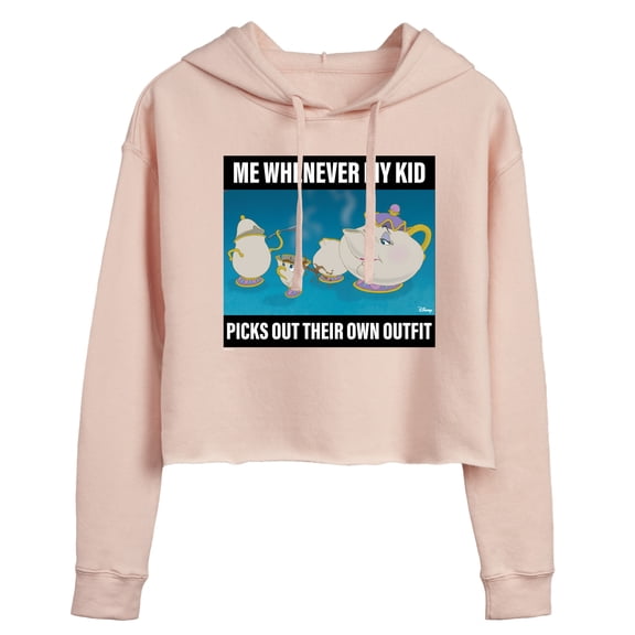 Disney - Me When Kid Picks Outfit - Juniors Cropped Pullover Hoodie