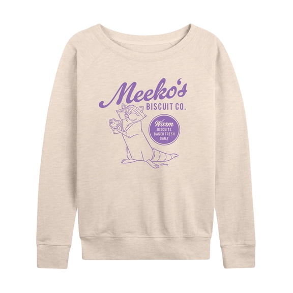Disney - Meeko's Biscuit Co - Women's French Terry Long Sleeve Pullover
