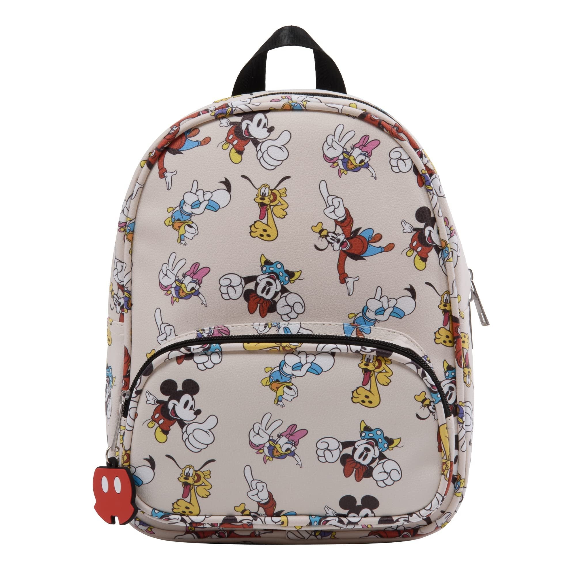 Disney Mickey Minnie & Friends Mini Backpack, Allover Print, Faux ...