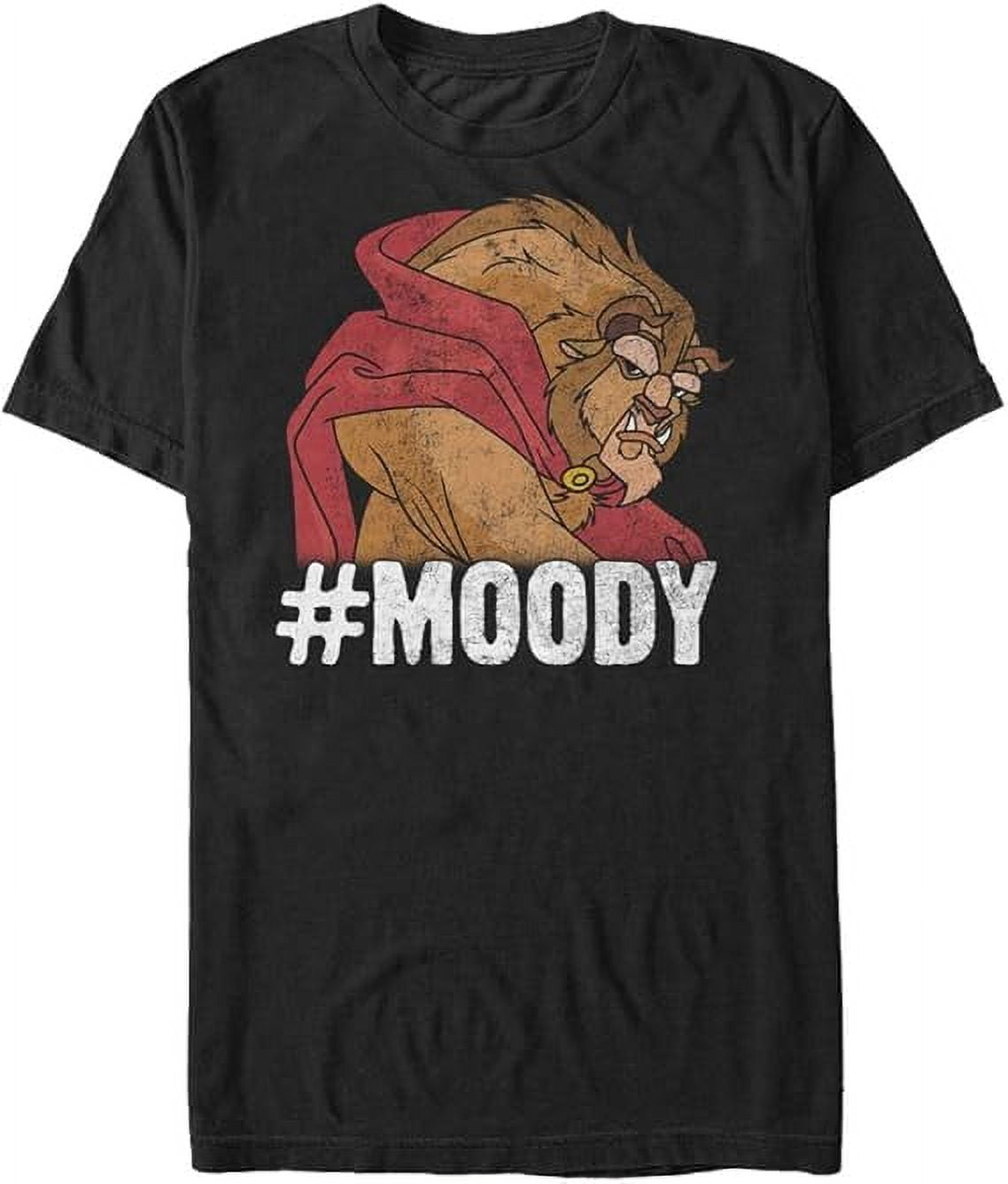 Disney Men's Beauty and The Beast Hashtag Moody Graphic TShirt
