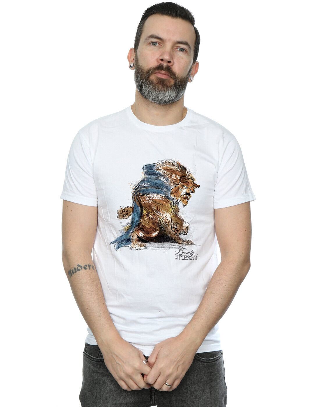 Disney Men's Beauty And The Beast Beast Sketch T-Shirt - Walmart.com