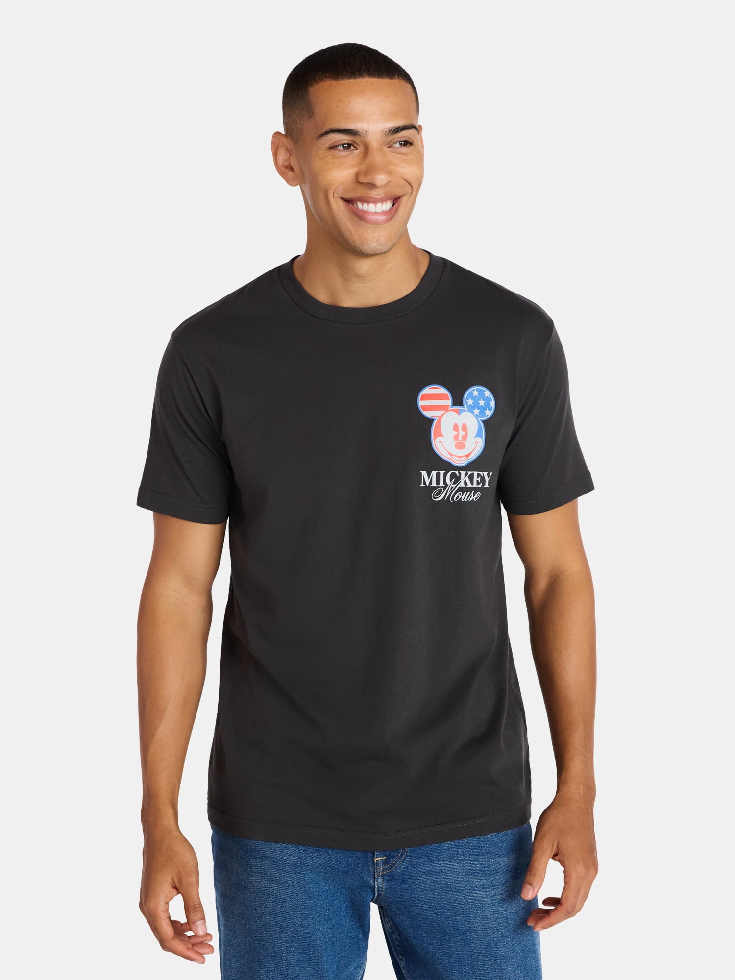 Disney, Men's & Big Men's Americana Graphic Tee, Mickey Mouse, Sizes XS-5XL