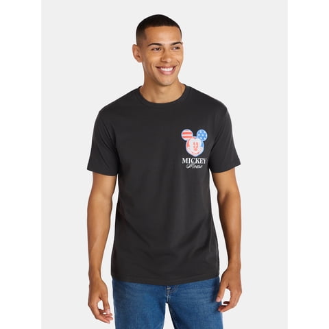 , Men's & Big Men's Americana Graphic Tee, Mickey Mouse, Sizes XS-5XL