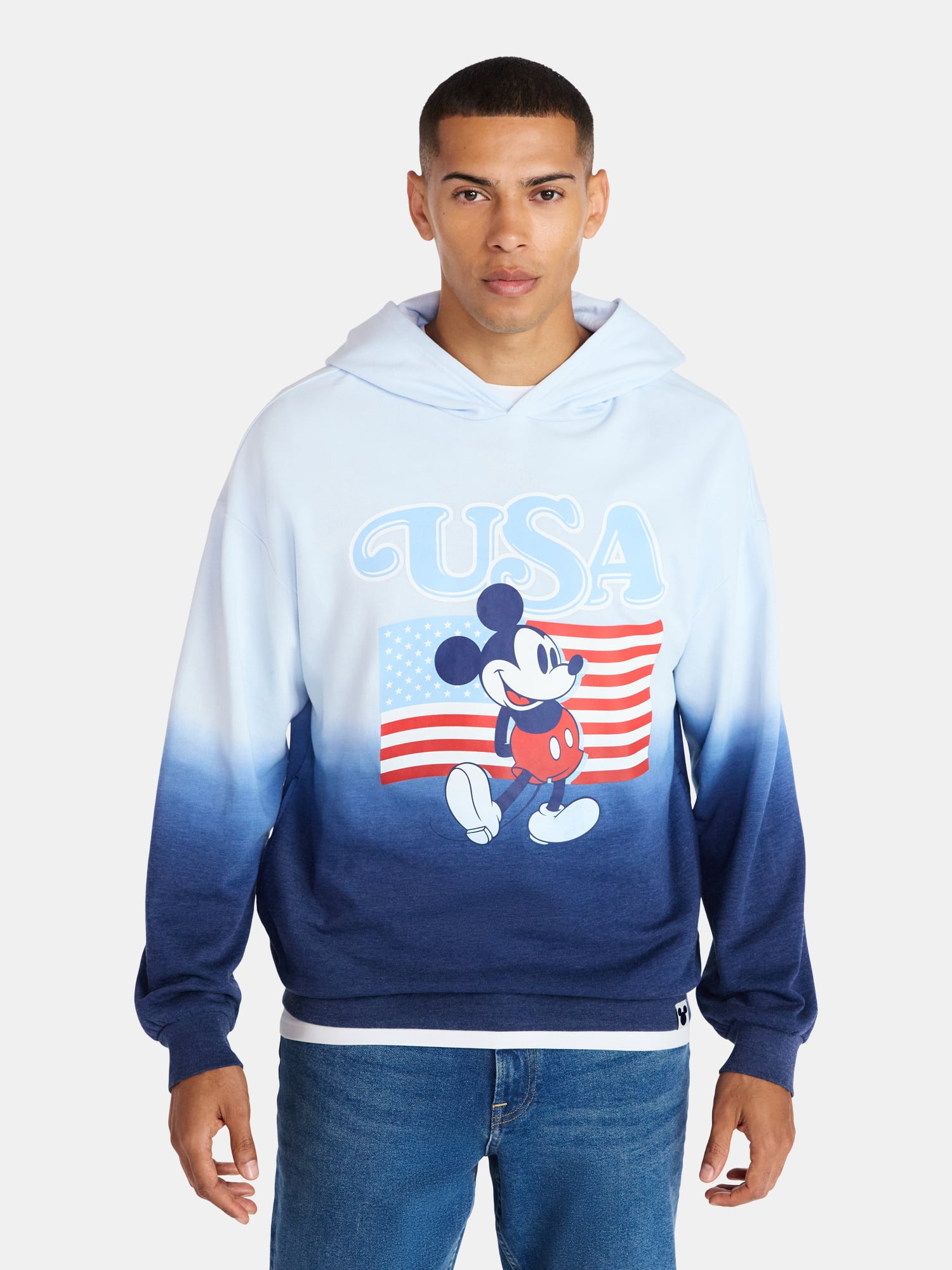 Disney Men's Mickey Mouse America 250 Spirit of 76 USA Graphic Hoodie, Sizes XS-5XL