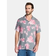 Disney Men's and Big Men's Mickey Mouse Graphic Button-Up Shirt, Sizes XS-3XL