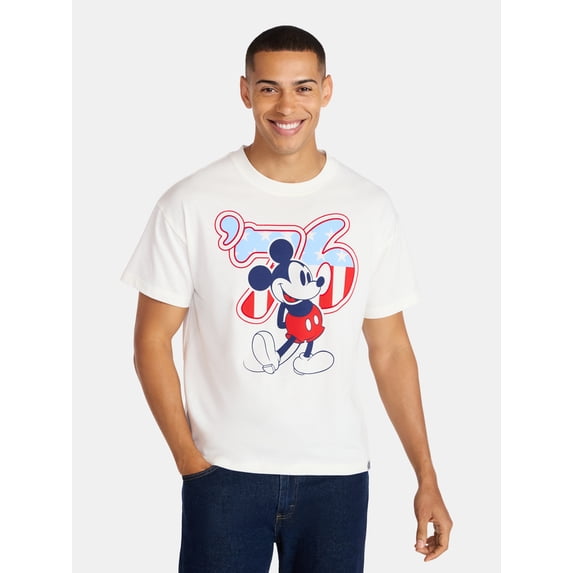 Disney Men's Mickey Mouse Spirit of 76 America 250 Graphic Tee, Sizes XS-5XL