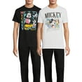 thumbnail image 1 of Disney Men's & Big Men's Mickey Trio Box Graphic Tees, 2-Pack, Sizes S-3XL, 1 of 6