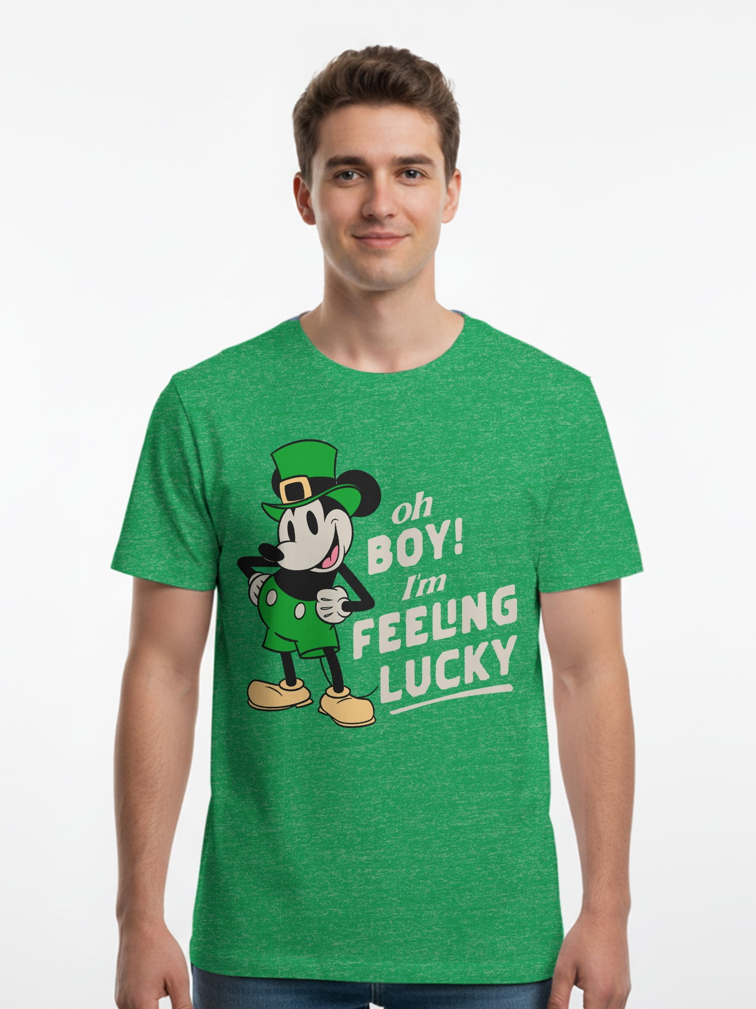 Disney, Men's & Big Men's St. Patrick's Day Graphic Tee, Mickey, Sizes S-3XL