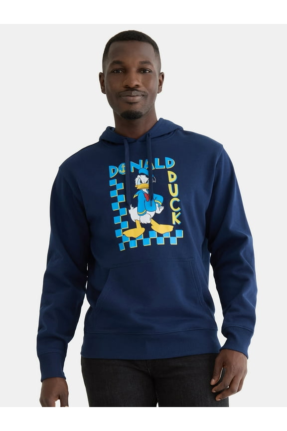 Men's Check Out Donald Graphic Hoodie Sweatshirt with Long Sleeves, Sizes S-3XL