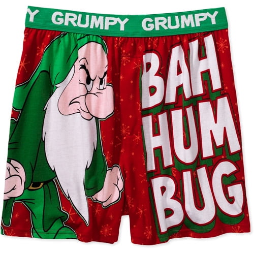 Disney - Men's Christmas Grumpy Bah Humbug Boxers 