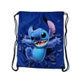 thumbnail image 1 of Disney Stitch Blue Nylon Drawstring Tote, 1 of 3