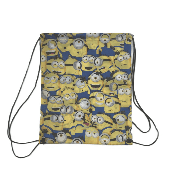 Minions All Over Print Nylon Drawstring Tote