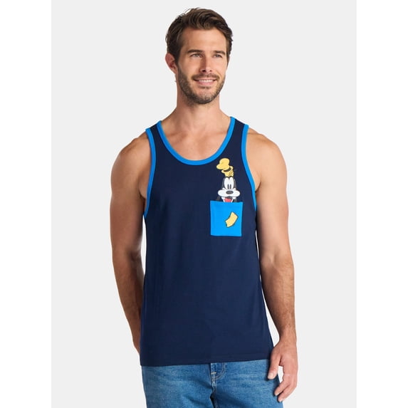 Disney Men's Goofy Blue Tank Top, Sizes S-2XL