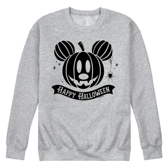 Disney - Happy Halloween Pumpkin Black Ink - Men's Crew Fleece Sweatshirt