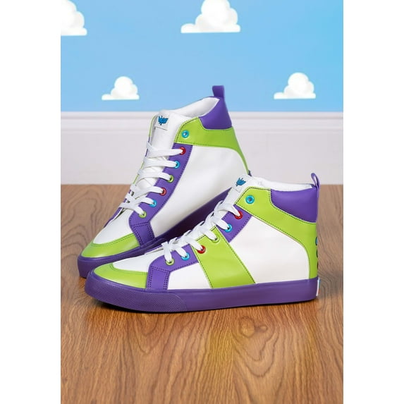 Disney Men's High Top Casual & Dress Shoes, Purple & White, Size 10
