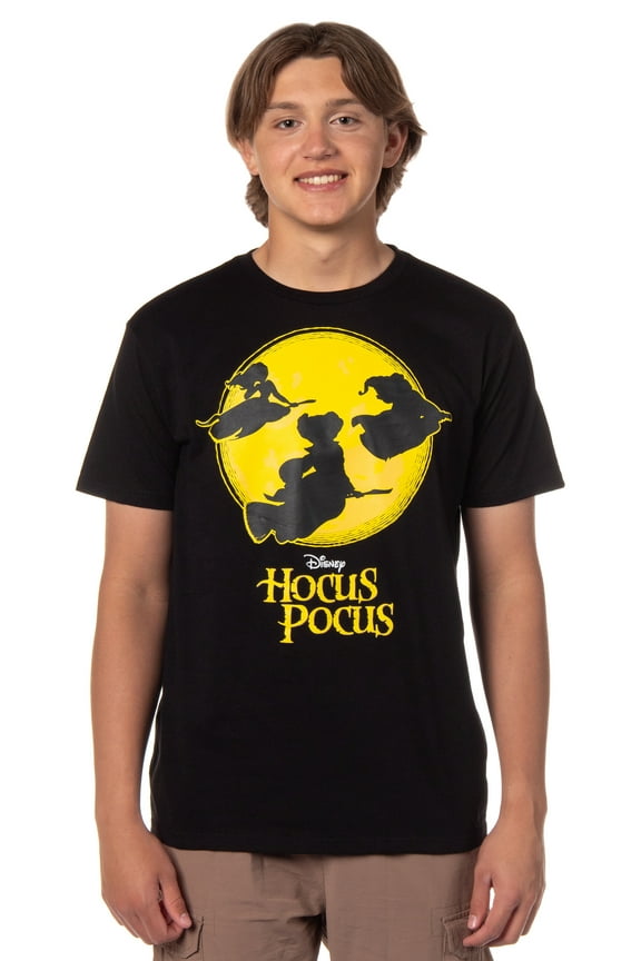 Disney Men's Hocus Pocus Moon Witches Silhouette Adult Graphic Print Classic MovieT-Shirt