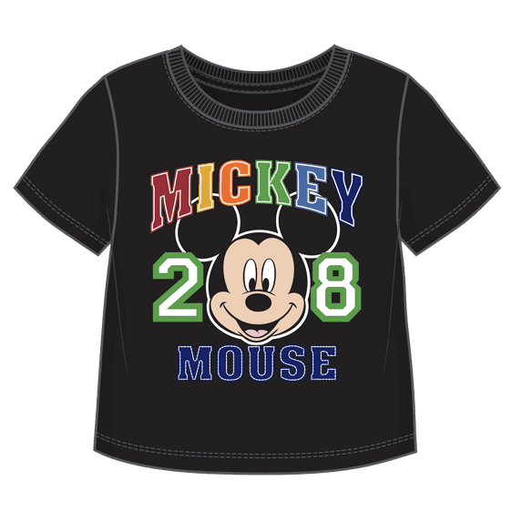Disney Mickey 28 Black T-Shirt With Puffer