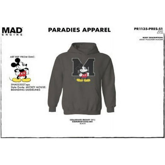 Disney Men's Mickey Collegiate Hoodie, Sizes S-2XL