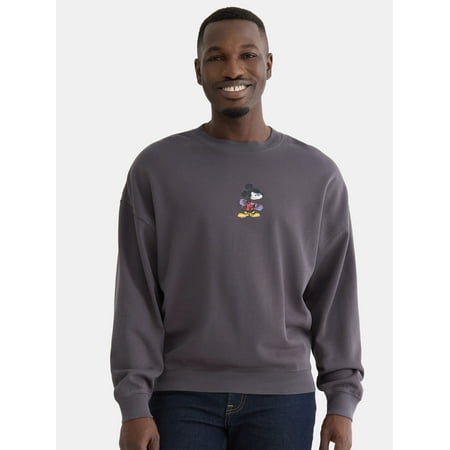 Disney Men's Mickey Grump Skate Graphic Print Sweatshirt, Sizes S-3XL