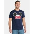 thumbnail image 1 of Disney Men's Mickey Mouse Dad Cotton Graphic Tee with Short Sleeves, Sizes S-XL, 1 of 5