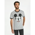 thumbnail image 1 of Disney Men’s Mickey Mouse Graphic Ringer Tee, Size M, 1 of 5