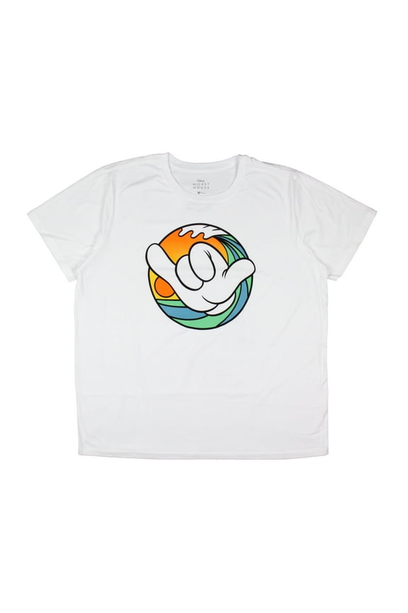 Disney Men's Mickey Mouse Hang Loose Shaka Sign Adult Graphic T-Shirt