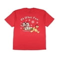 thumbnail image 1 of Disney Men's Mickey Mouse Minnie Pluto Christmas Fun Adult T-Shirt, 1 of 3