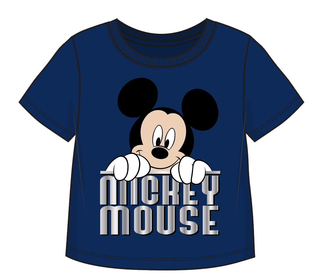 Nautinati Boys' 100% Cotton Disney Mickey Mouse Front & Back Graphic Oversized T-shirt