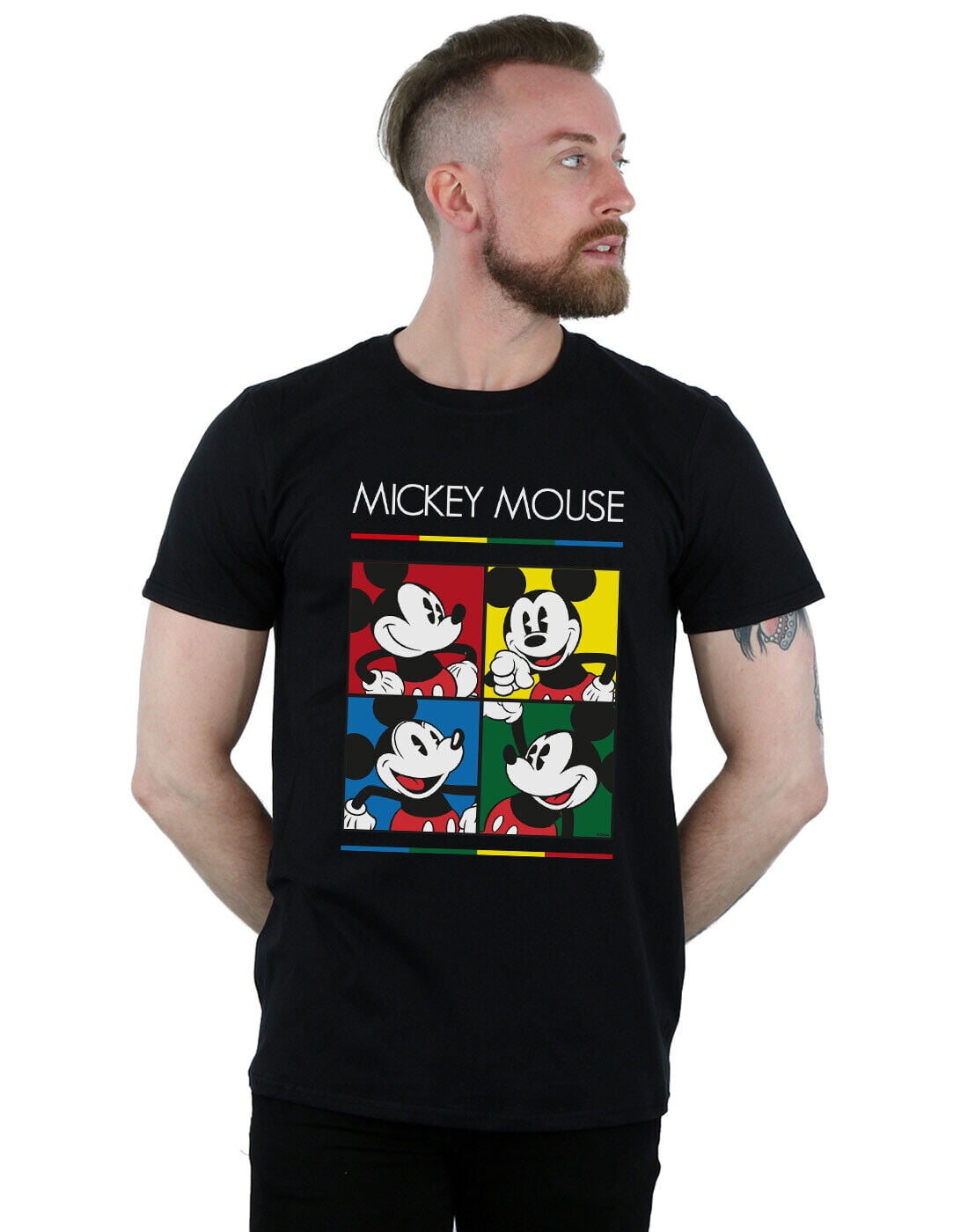 Disney Men's Mickey Mouse Square Colour T-Shirt - Walmart.com