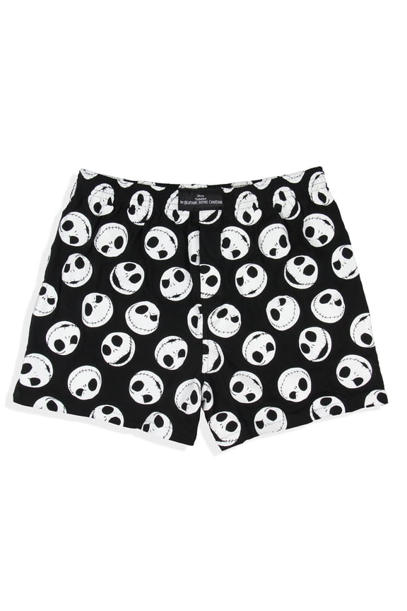 Disney Men's Nightmare Before Christmas Jack Skellington Glow Faces Boxer Shorts