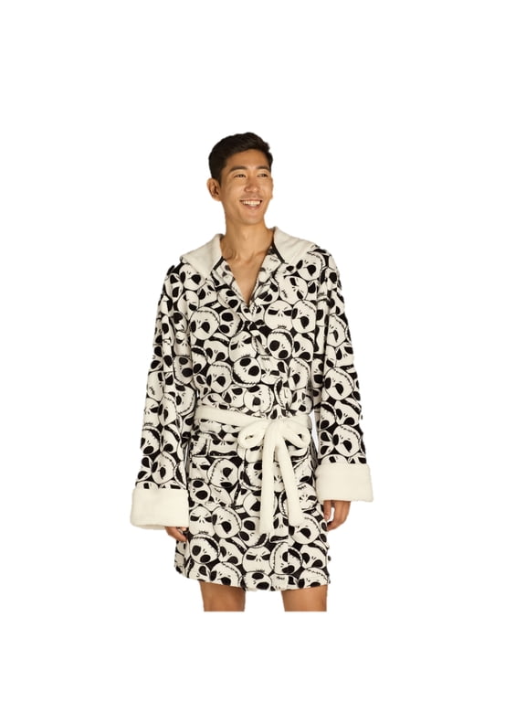 Disney Men's Nightmare Before Christmas Jack Skellington Superminky Robe, Medium