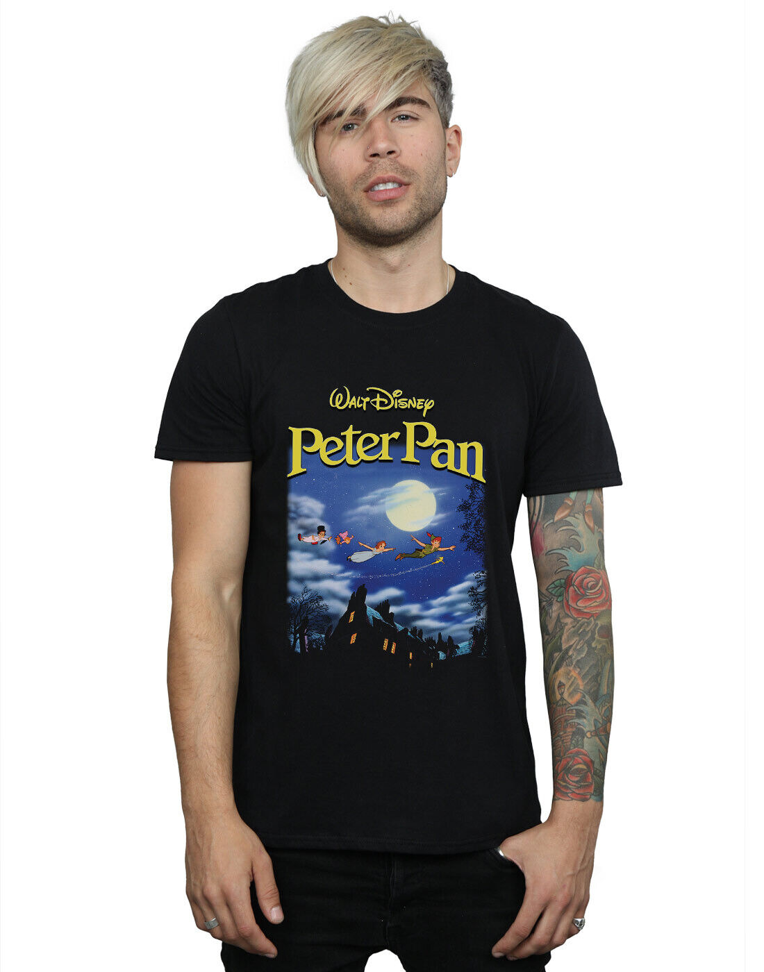 Disney Men's Peter Pan Come With Me Homage TShirt