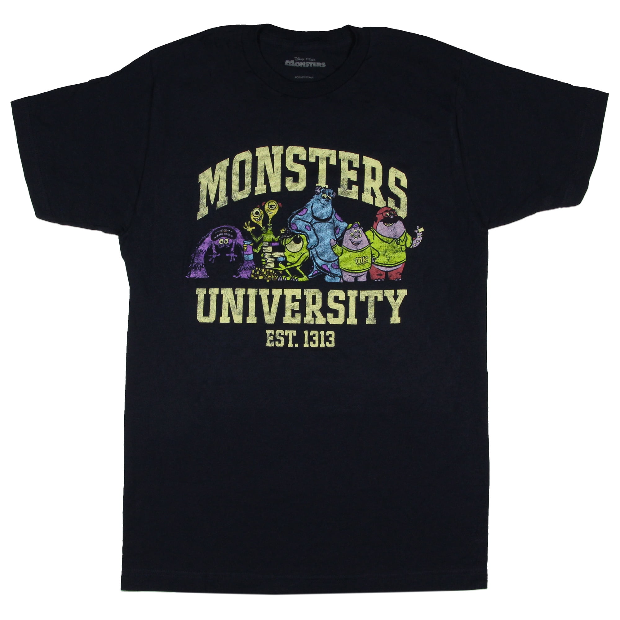 Disney Men's Pixar Monsters University Est. 1313 OK Fraternity House Group  Pose Adult Short Sleeve T-Shirt - Walmart.com