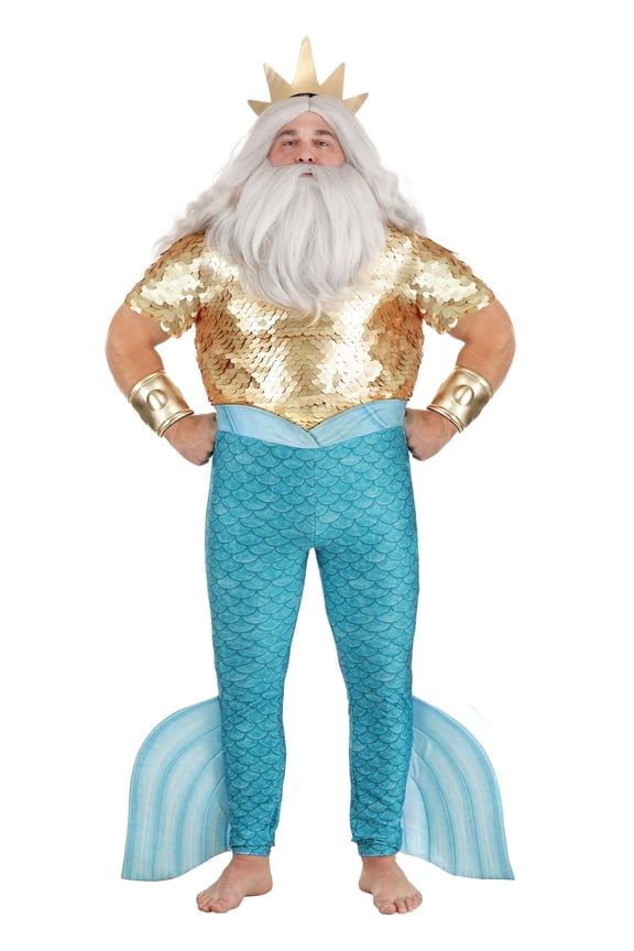 Disney Men's Plus Size Little Mermaid King Triton Costume
