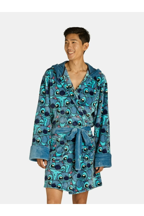 Disney Men's Stitch Superminky Robe, Sizes S-XL