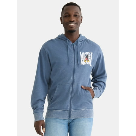 Disney Men's Surprise Mickey Mouse Graphic Print Zip Hoodie, Sizes S-3XL