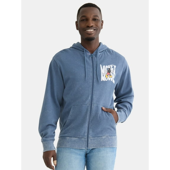 Disney Men's Surprise Mickey Mouse Graphic Print Zip Hoodie, Sizes S-3XL