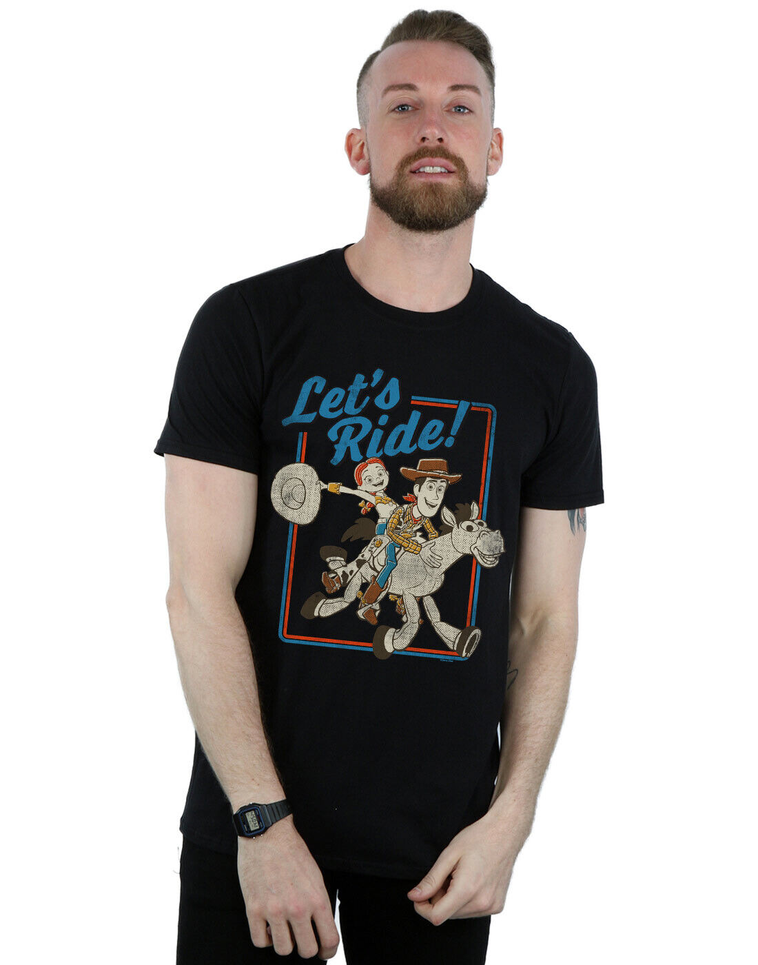 Disney Men's Toy Story 4 Let's Ride TShirt