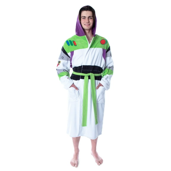 Disney Men's Toy Story Buzz Lightyear Costume Fleece Plush Robe Bathrobe