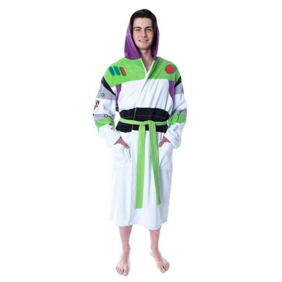 Disney Men's Toy Story Buzz Lightyear Costume Fleece Plush Robe Bathrobe