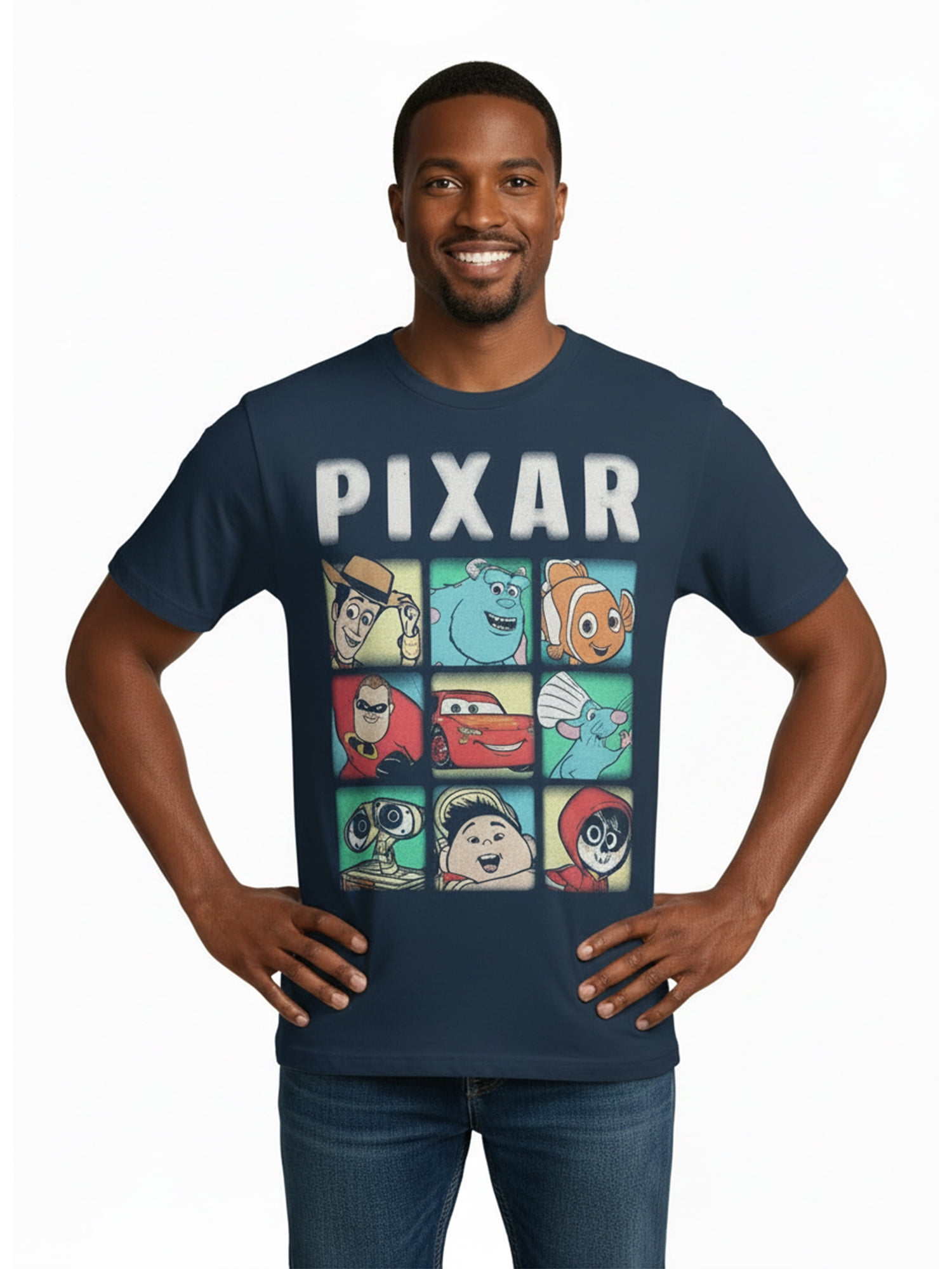 Disney Men's and Big Men's Pixar Greatest Graphic Tee with Short Sleeves, Sizes S-3XL